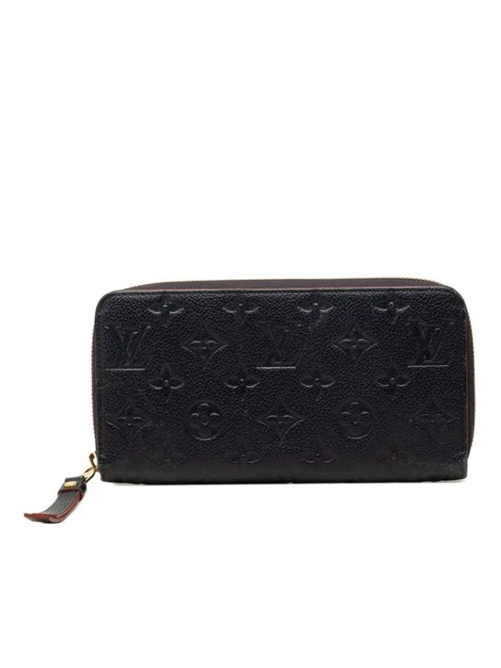 Louis Vuitton Monogram Empreinte Zippy Wallet Zip Around Marine Rouge Navy Red